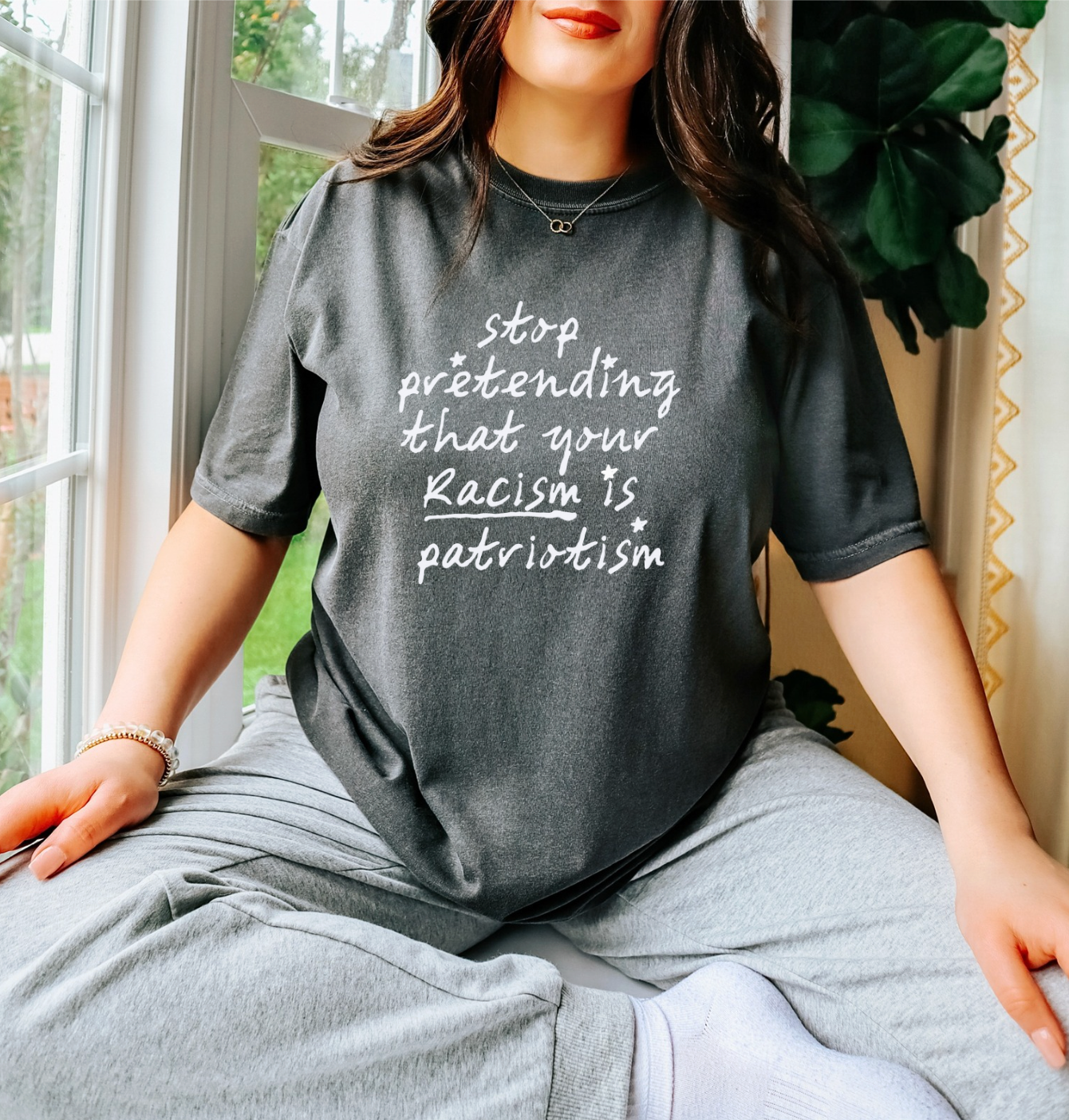 Stop Pretending That Your Racism Is Patriotism Unisex Tee
