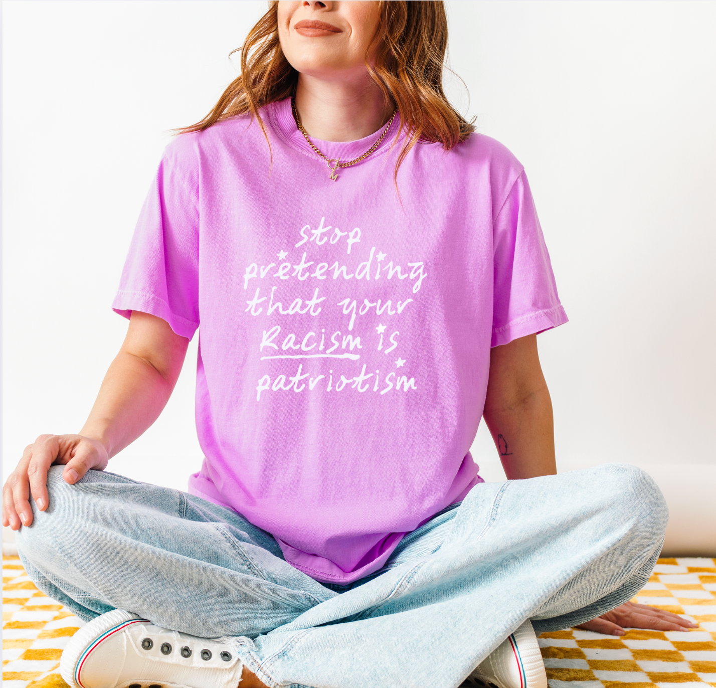 Stop Pretending That Your Racism Is Patriotism Unisex Tee