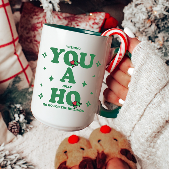 Wishing You A Jolly Ho Ho Ho For The Holidays 15 oz Mug