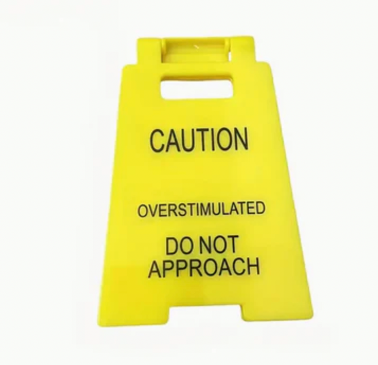 Caution Overstimulated Do Not Approach Desktop Accessory