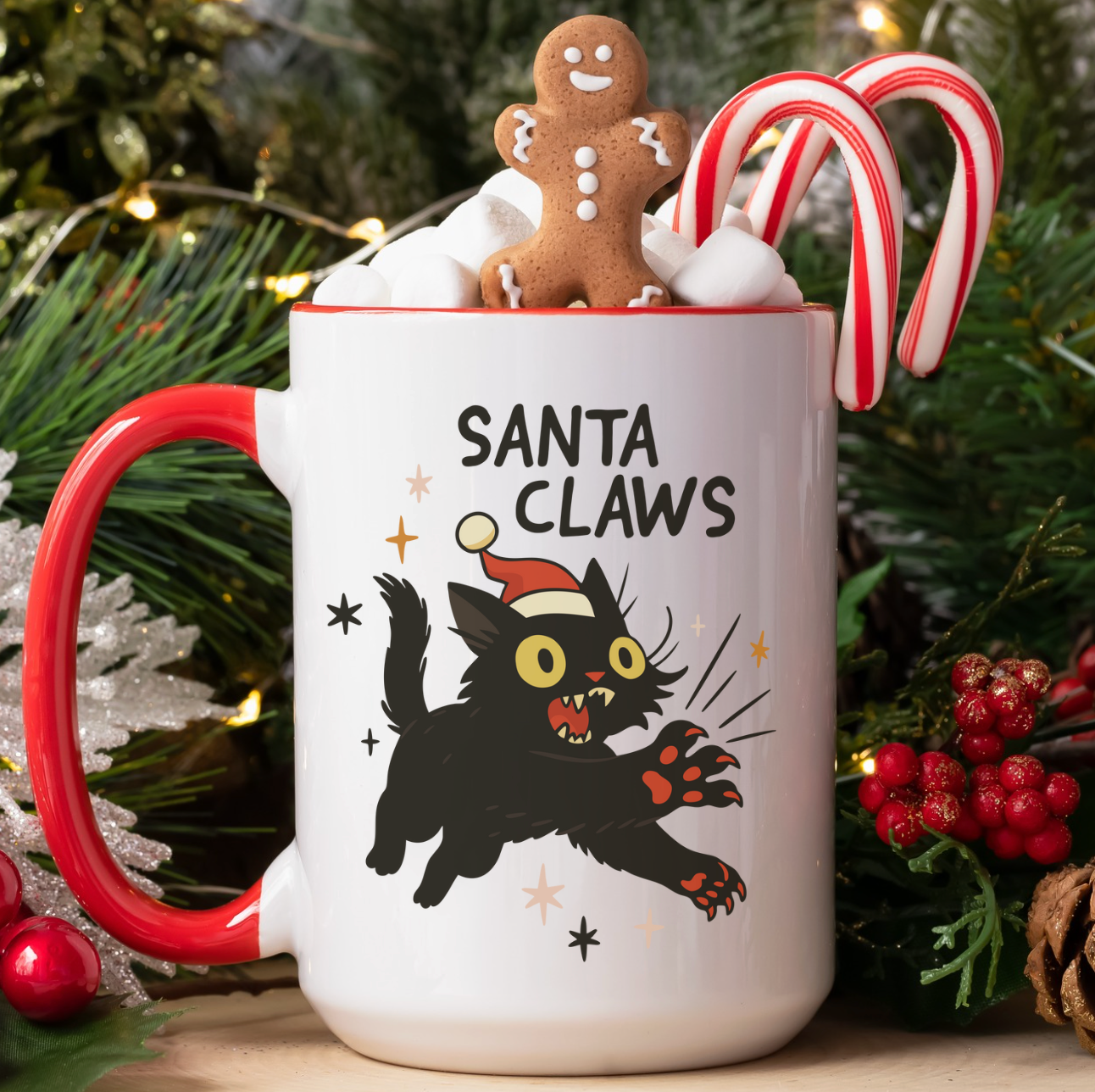Santa Claws 15 oz Mug