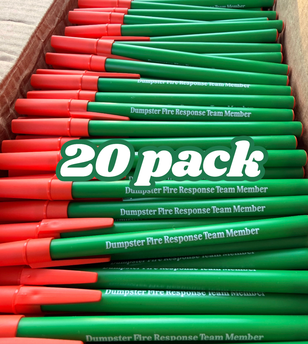 Dumpster Fire Response Team Member Pen (1, 5, 10, 20, 50 pack)