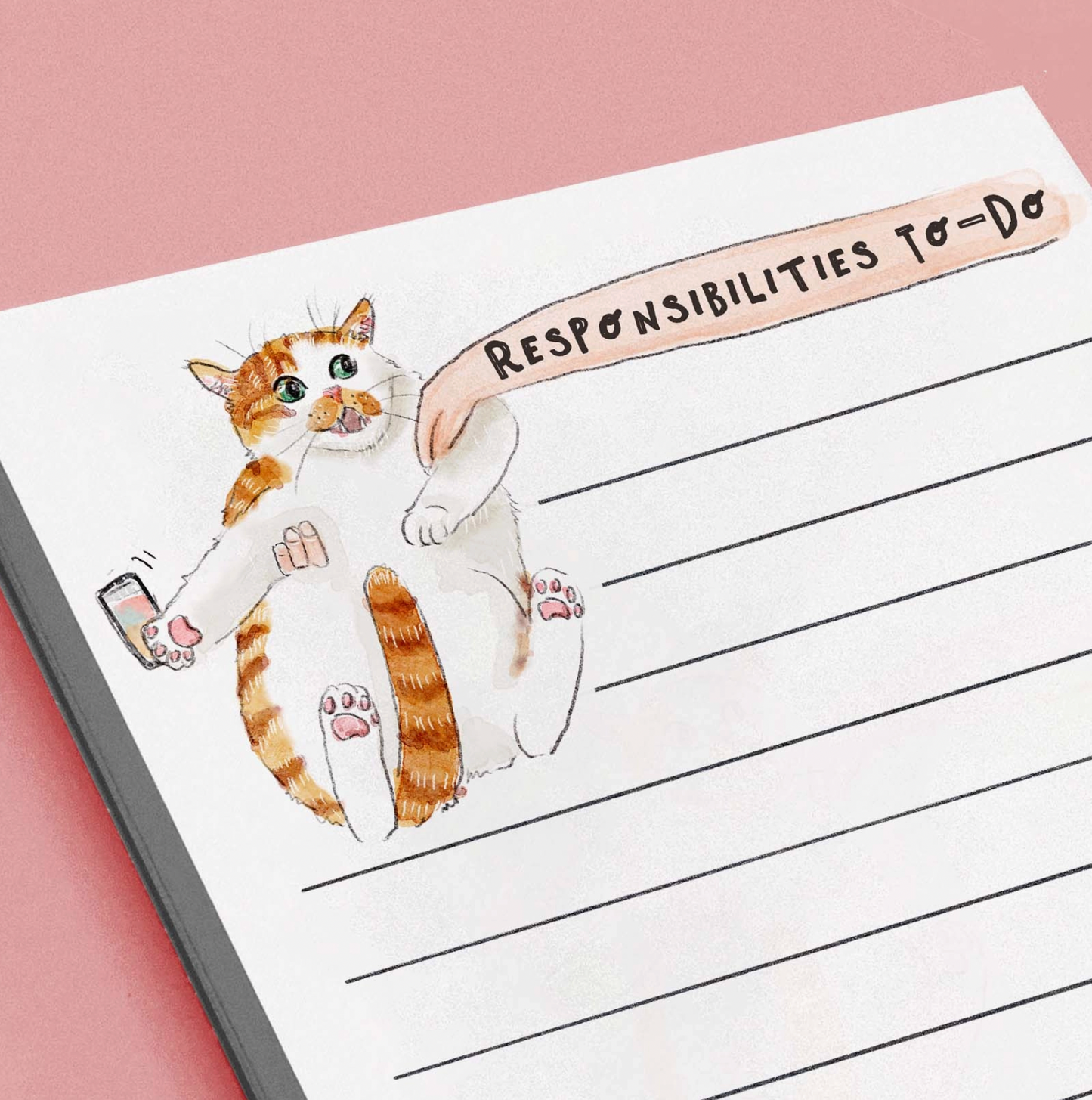 Cat Responsibilities Notepad