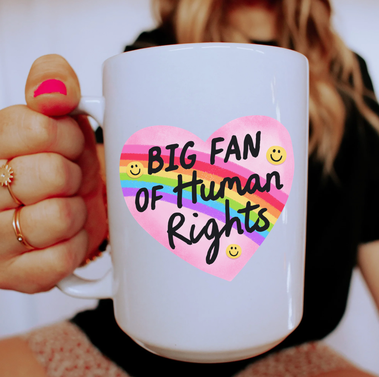 Big Fan Of Human Rights 15 oz Mug