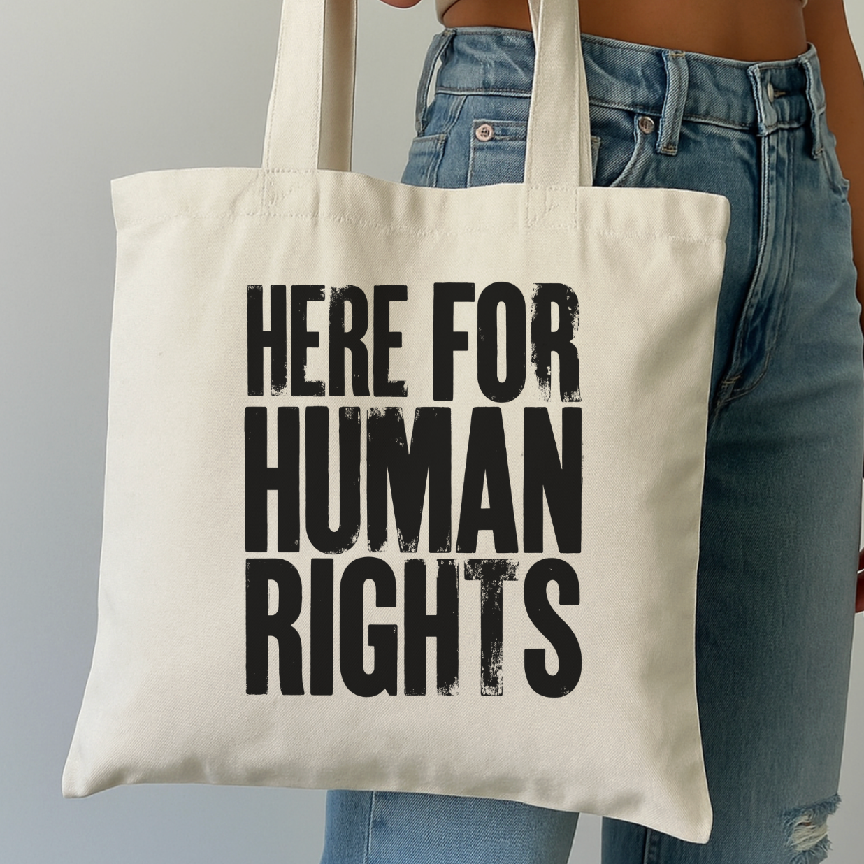 Here For Human Rights Tote Bag