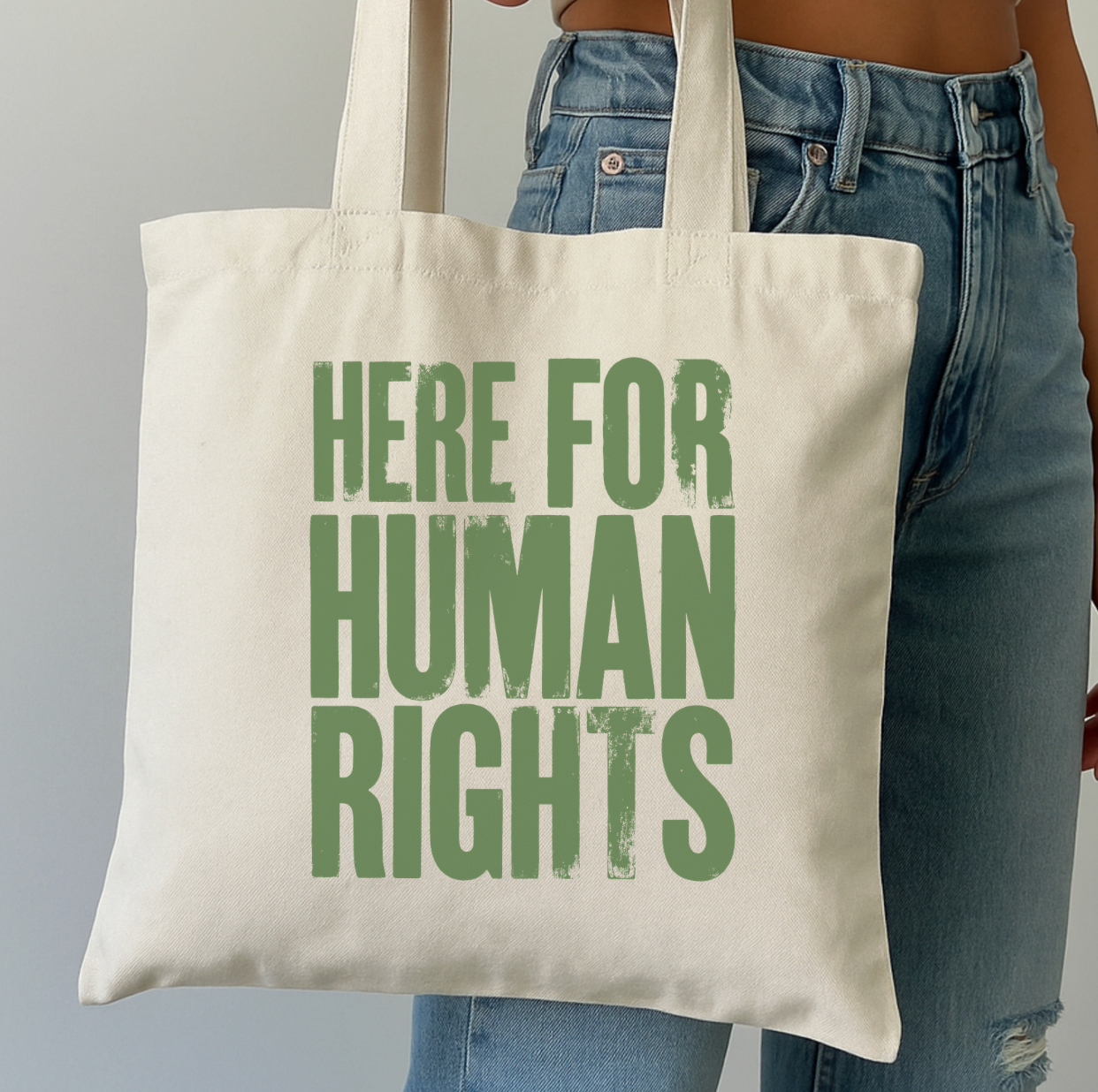 Here For Human Rights Tote Bag