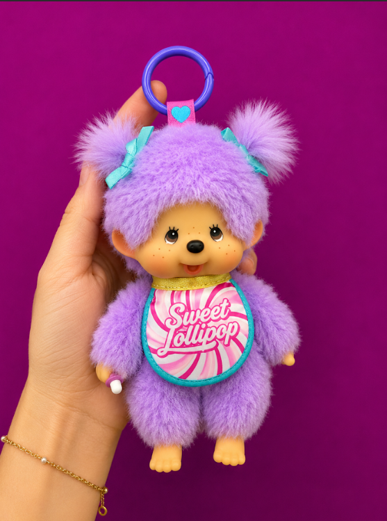 Monchhichi Sweet Lollipop Keychain Purple