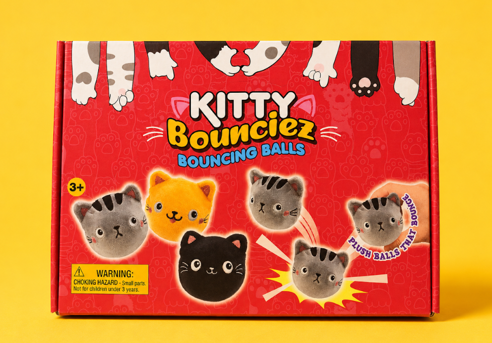Kitty Bounciez Bouncing Ball- Surprise Pull