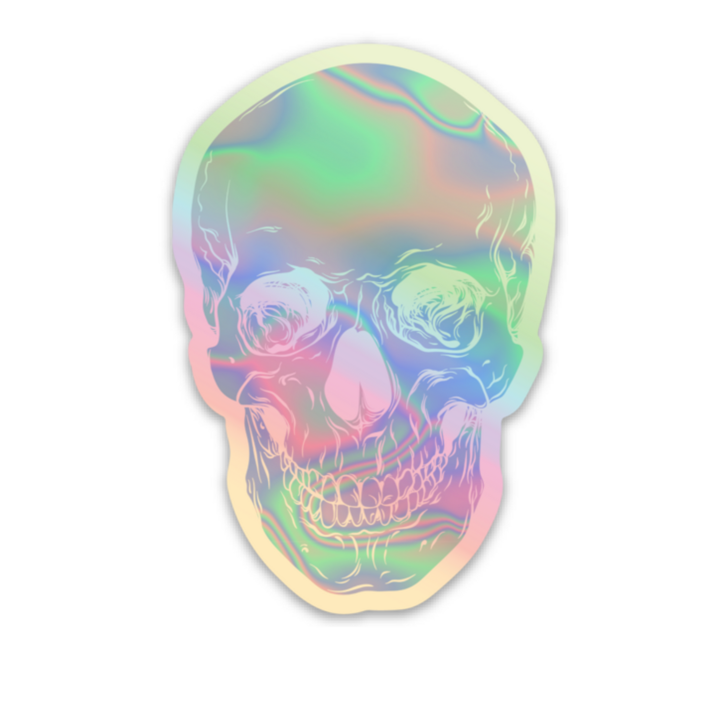 Skull Holographic Sticker