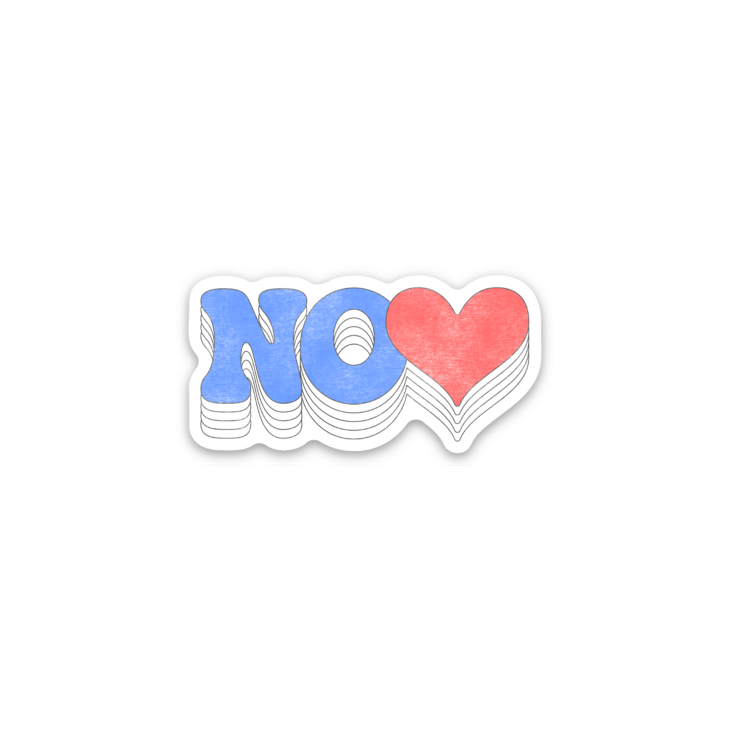 No <3 Sticker
