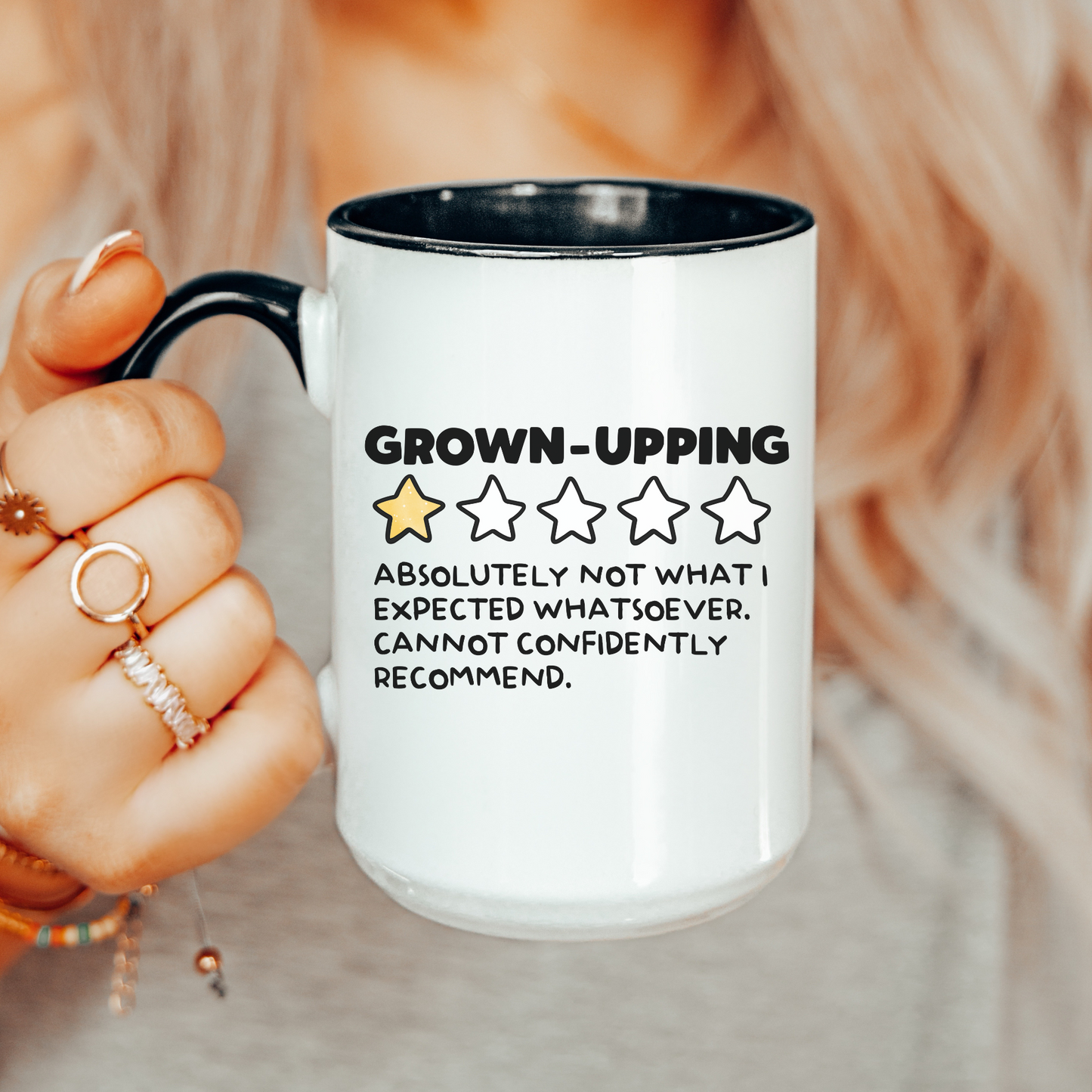 Grown-Upping Absolutely Not What I Expected 15 oz Mug (2 colors available)