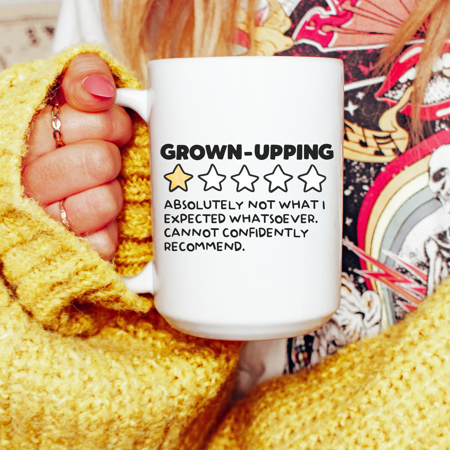 Grown-Upping Absolutely Not What I Expected 15 oz Mug (2 colors available)