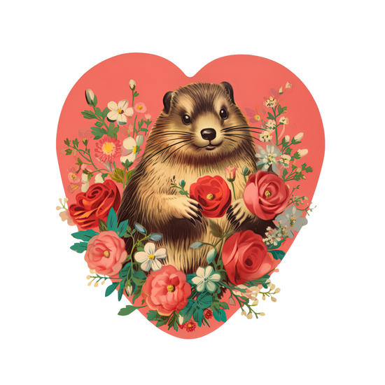 Prairie Dog Heart Sticker