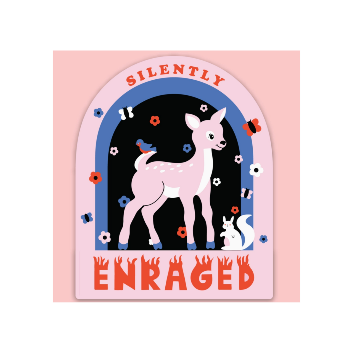 Silently Enraged Sticker