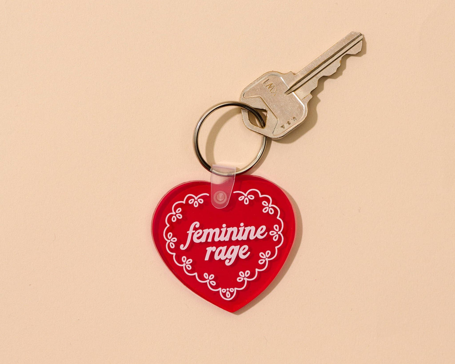 Feminine Rage Heart Keychain