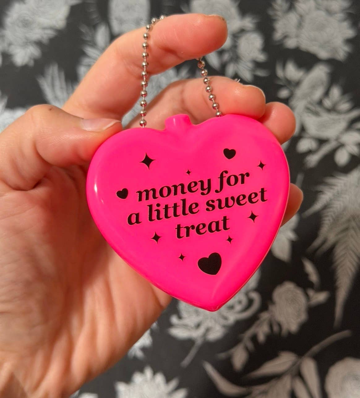Money For A Little Sweet Treat Rubber Heart Coin Purse