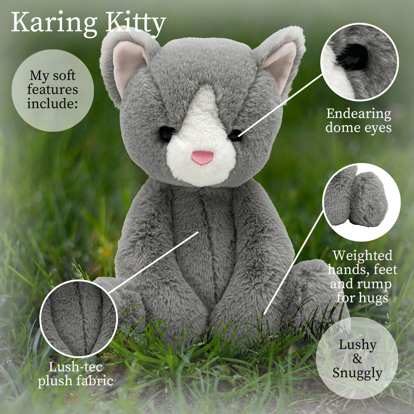 Karing Kitten Gray Plushie
