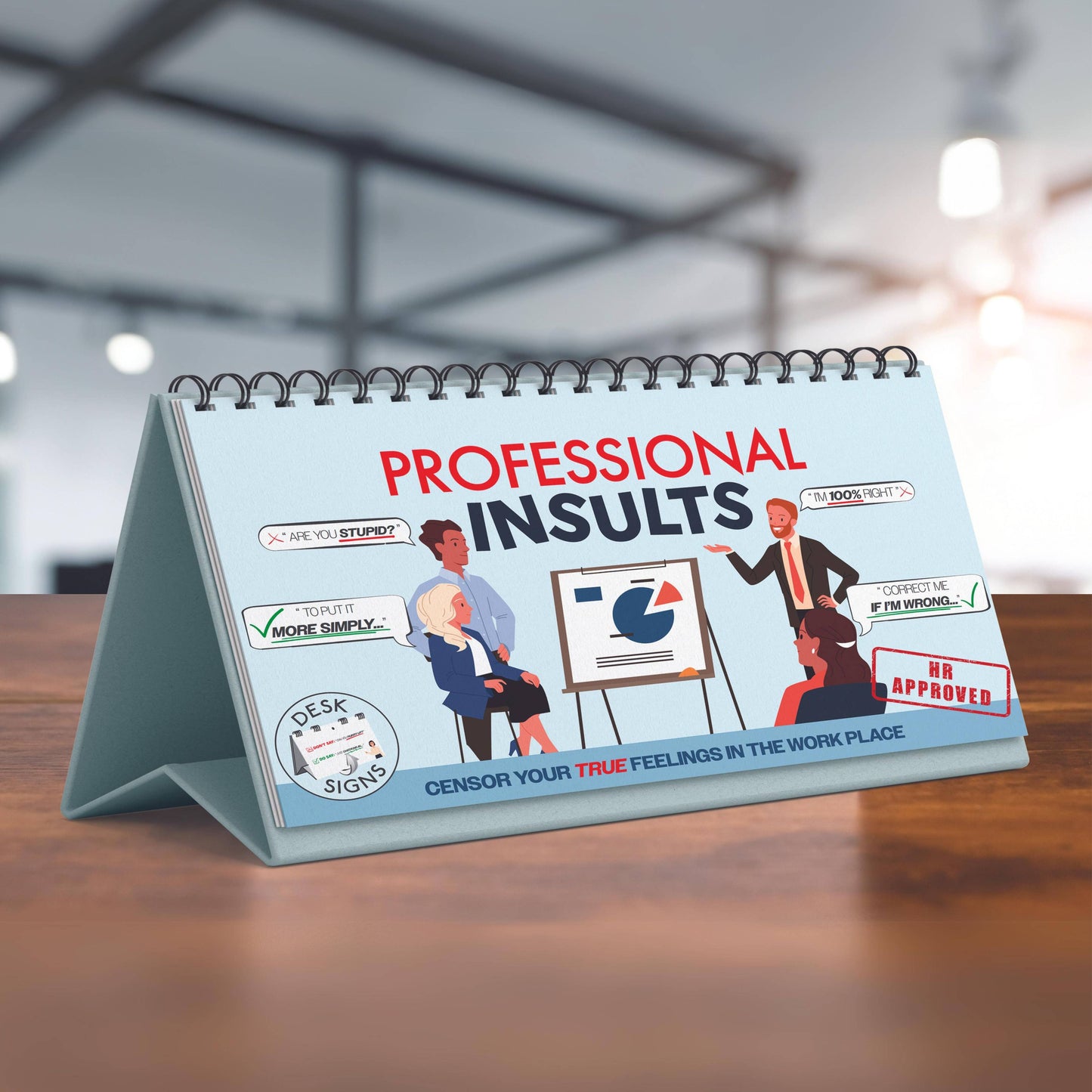 Professional Insults Gag Flip Book