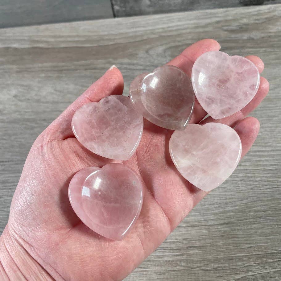 Heart Shaped Worry Stone Crystal Surprise Pull