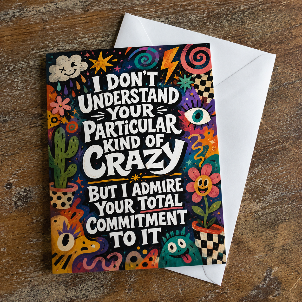 I Don't Understand Your Particular Kind of Crazy Card