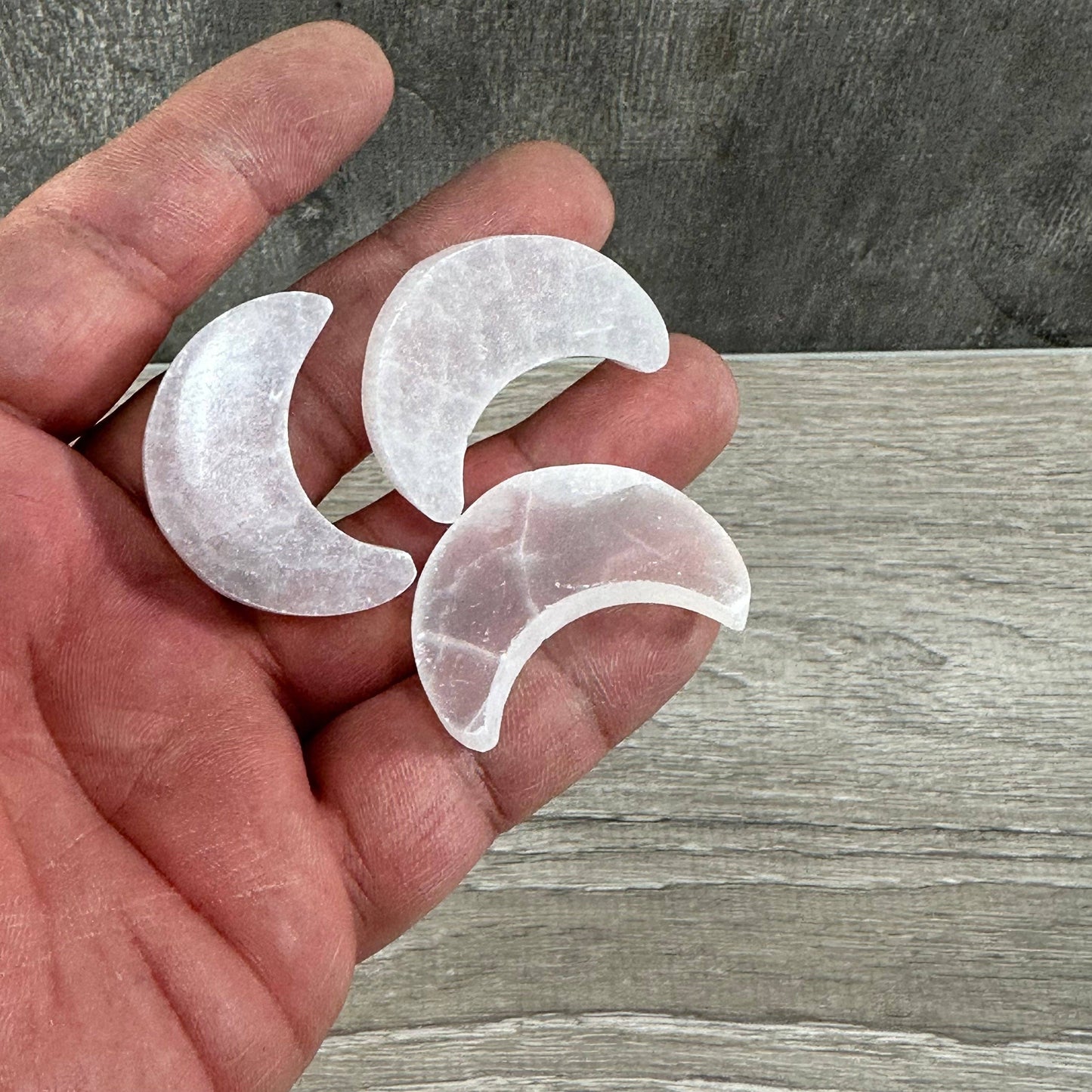 Selenite 1.5” Moon Crystal