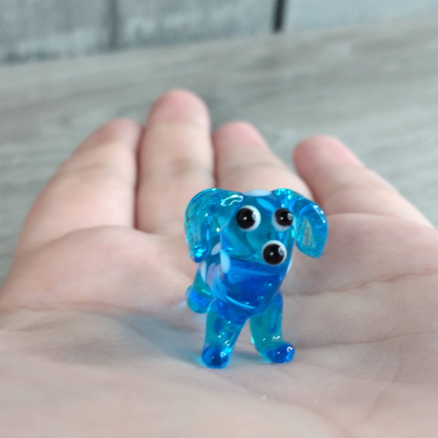 Small Glass Animal Figurines Surprise Pull