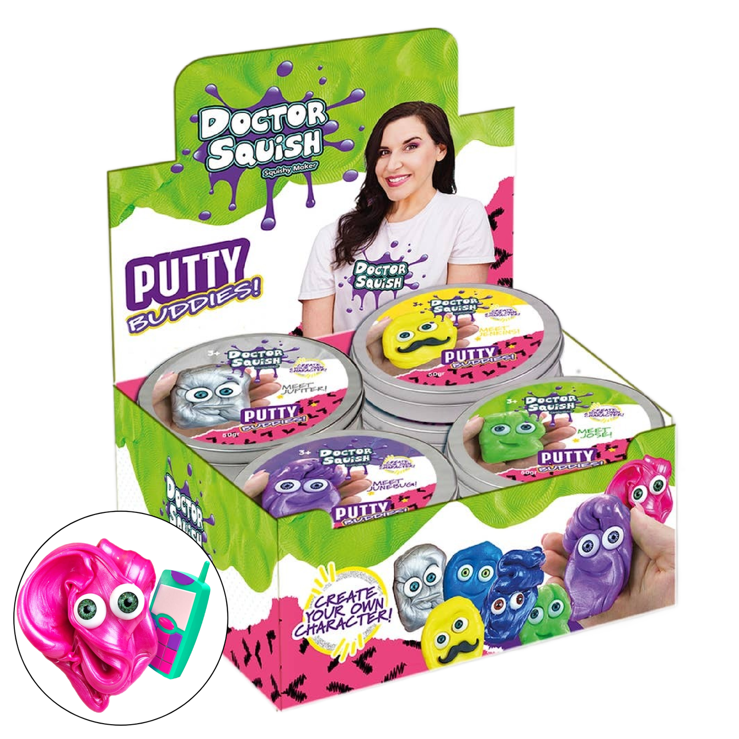 Doctor Squish Putty Buddies Surprise Pull