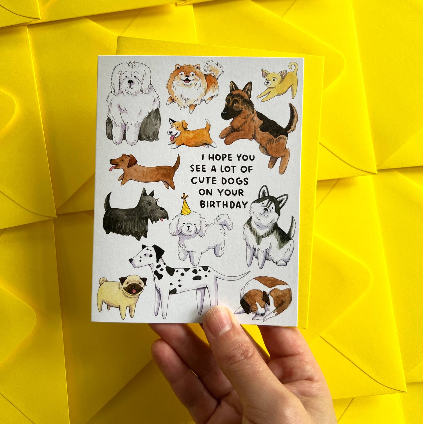 I Hope You See A Lot Of Cute Dogs Birthday Card