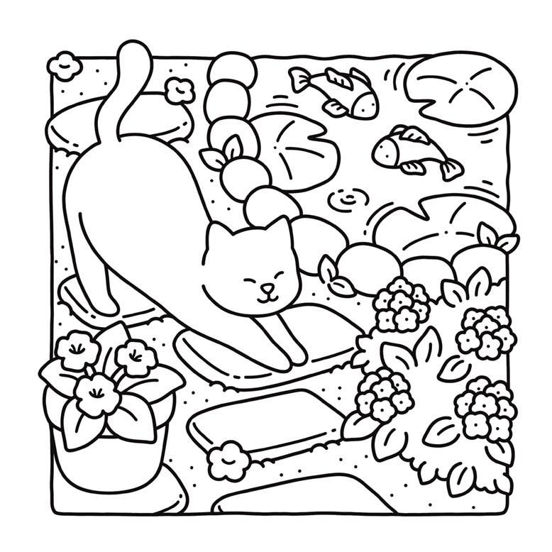 Cat Moments: Meow Life Coloring Book
