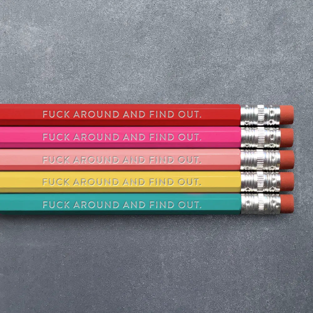 Fuck Around And Find Out Rainbow Pencil Set - 5 pk