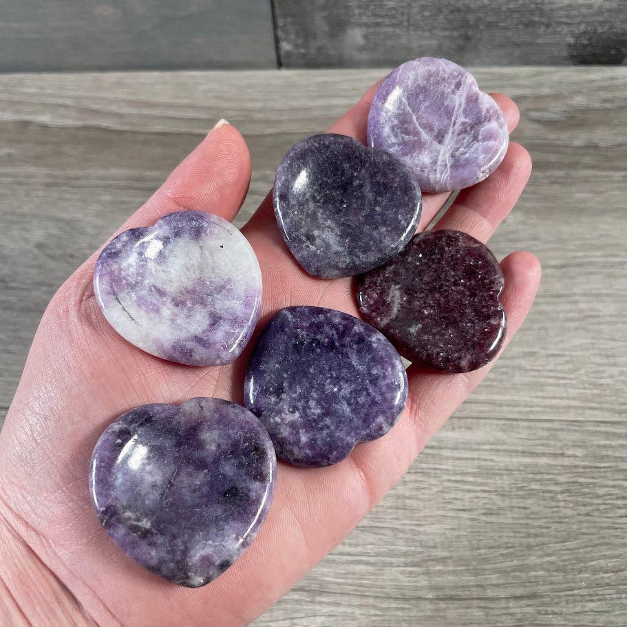 Heart Shaped Worry Stone Crystal Surprise Pull