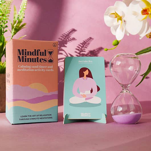 Mindful Minutes Calming Sand Timer And Card Deck