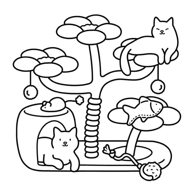 Cat Moments: Meow Life Coloring Book