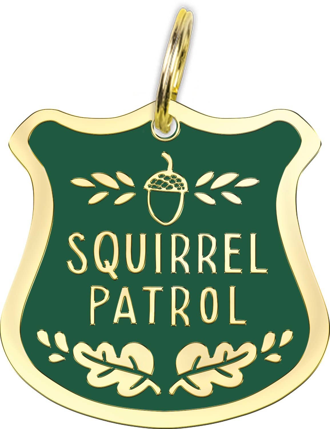 Squirrel Patrol Collar Charm Pet Tag