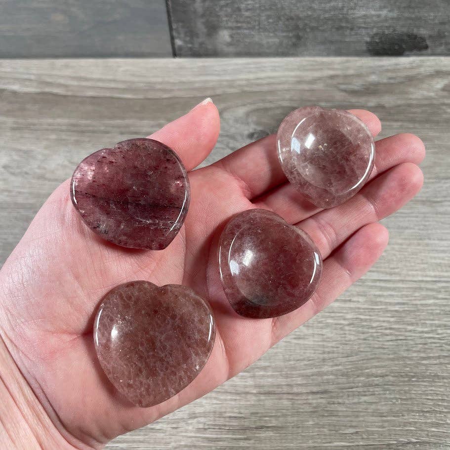Heart Shaped Worry Stone Crystal Surprise Pull