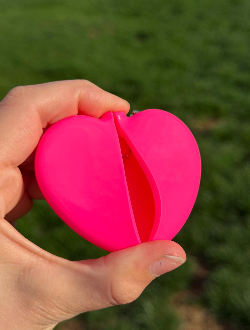 Money For My Dog Rubber Heart Coin Purse