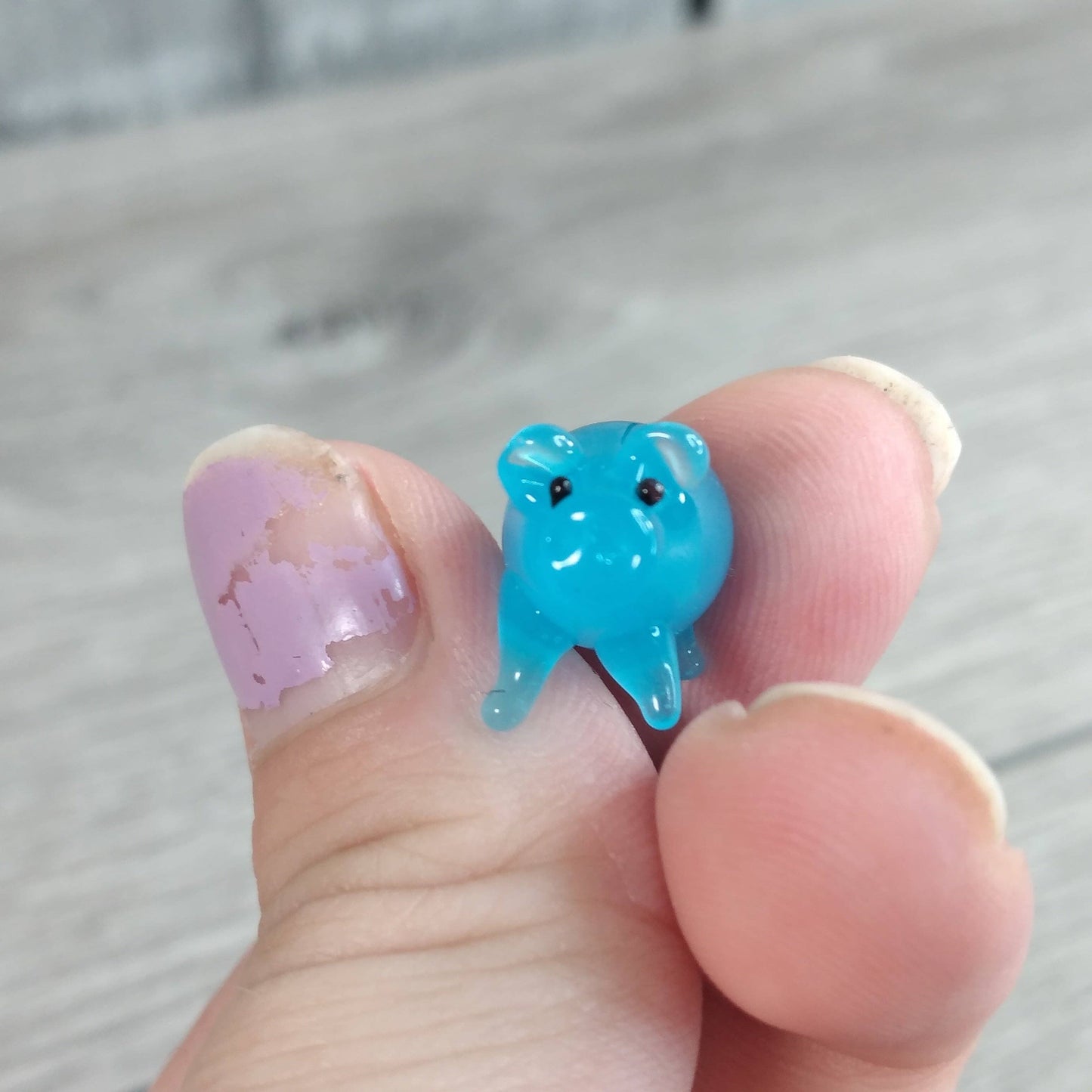 Small Glass Animal Figurines Surprise Pull