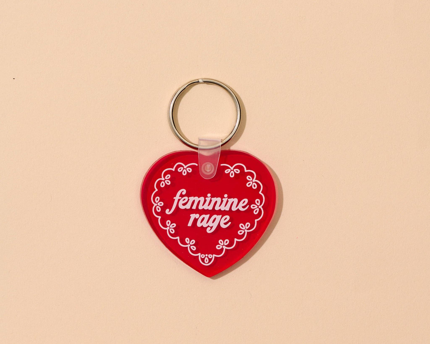 Feminine Rage Heart Keychain