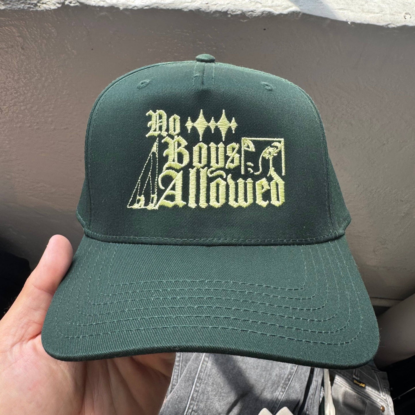 No Boys Allowed Embroidered Hat