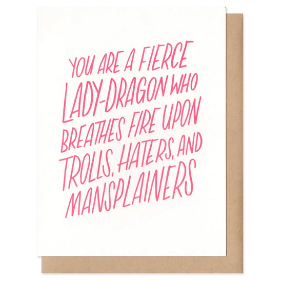 Fierce Lady Dragon Card