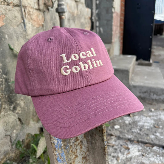 Local Goblin Embroidered Dad Hat (Raspberry)