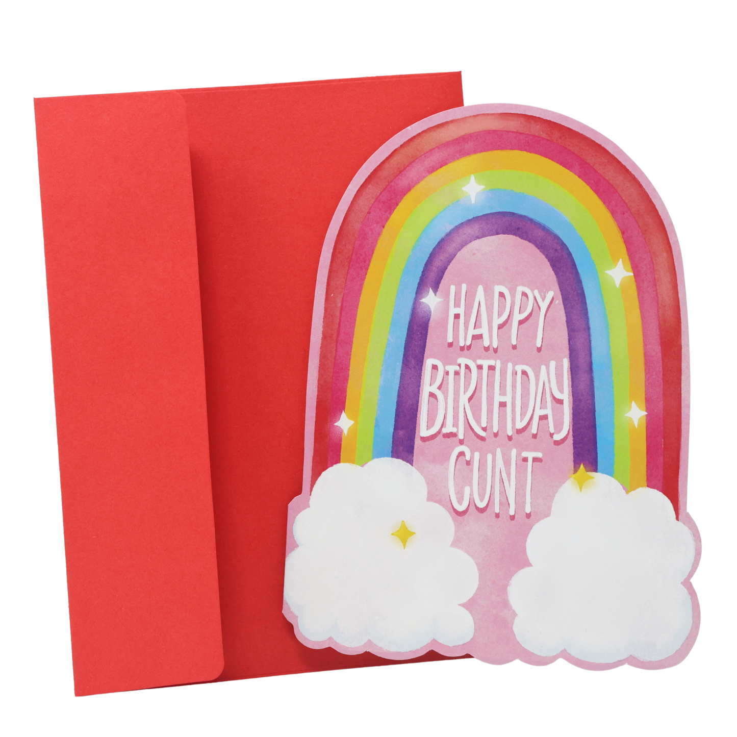 Happy Birthday Cunt Rainbow Card