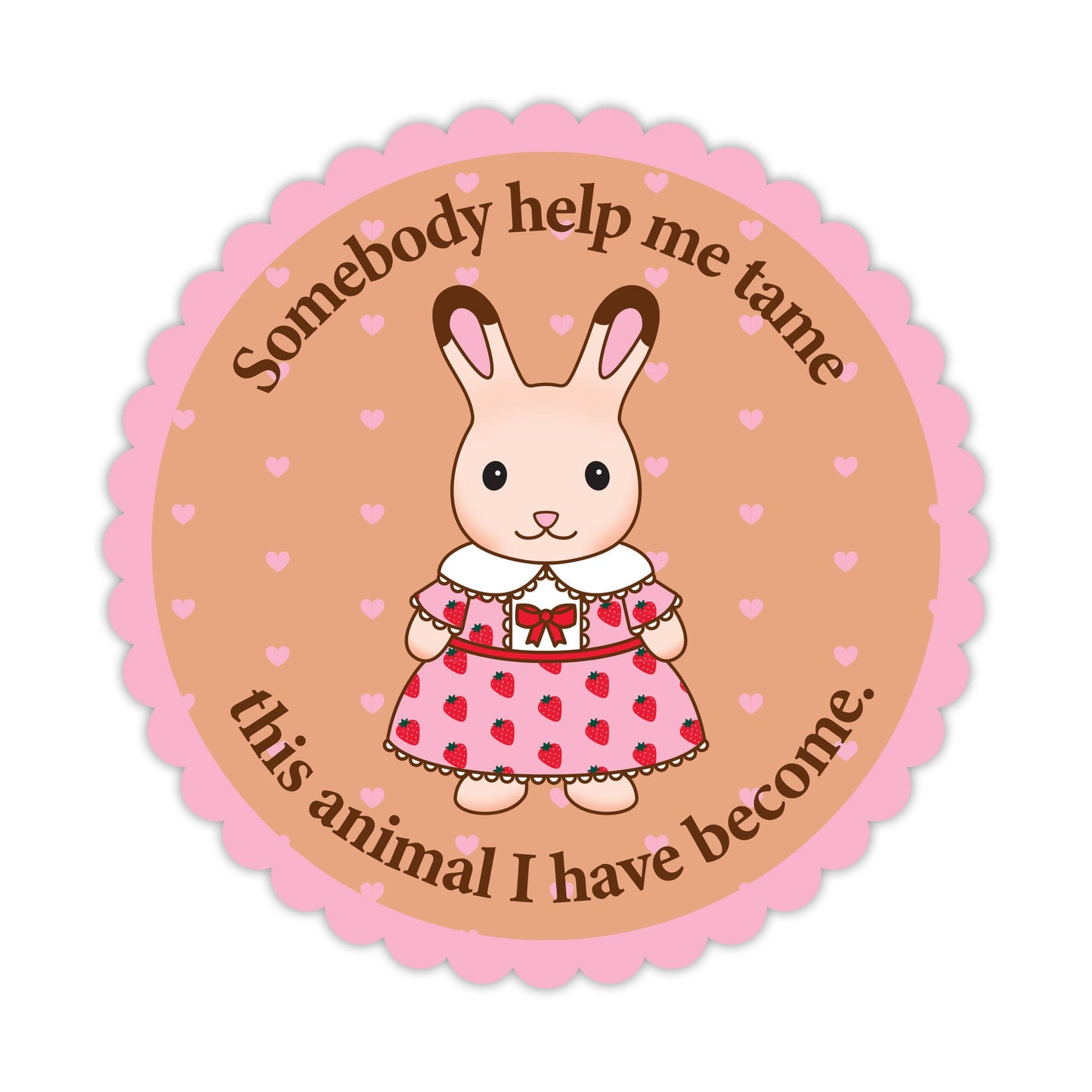 Somebody Help Me Tame The Animal I Have Become Vinyl Sticker