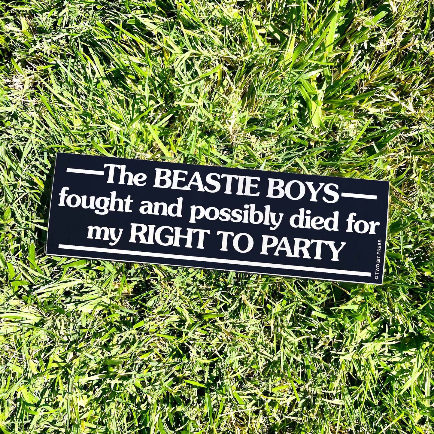The Beastie Boys Fought And Possibly Died For My Right To Party Bumper Sticker