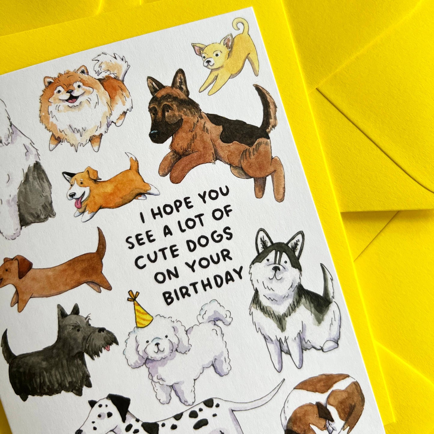 I Hope You See A Lot Of Cute Dogs Birthday Card