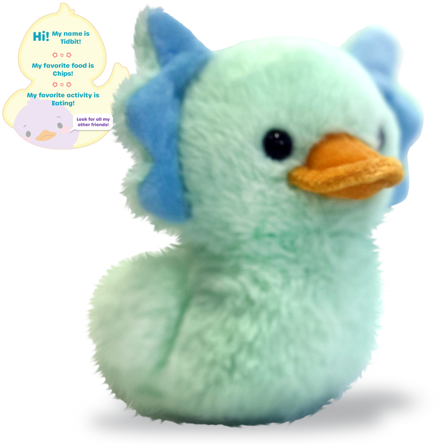 Duckee Axolotyl Tidbit Plushie