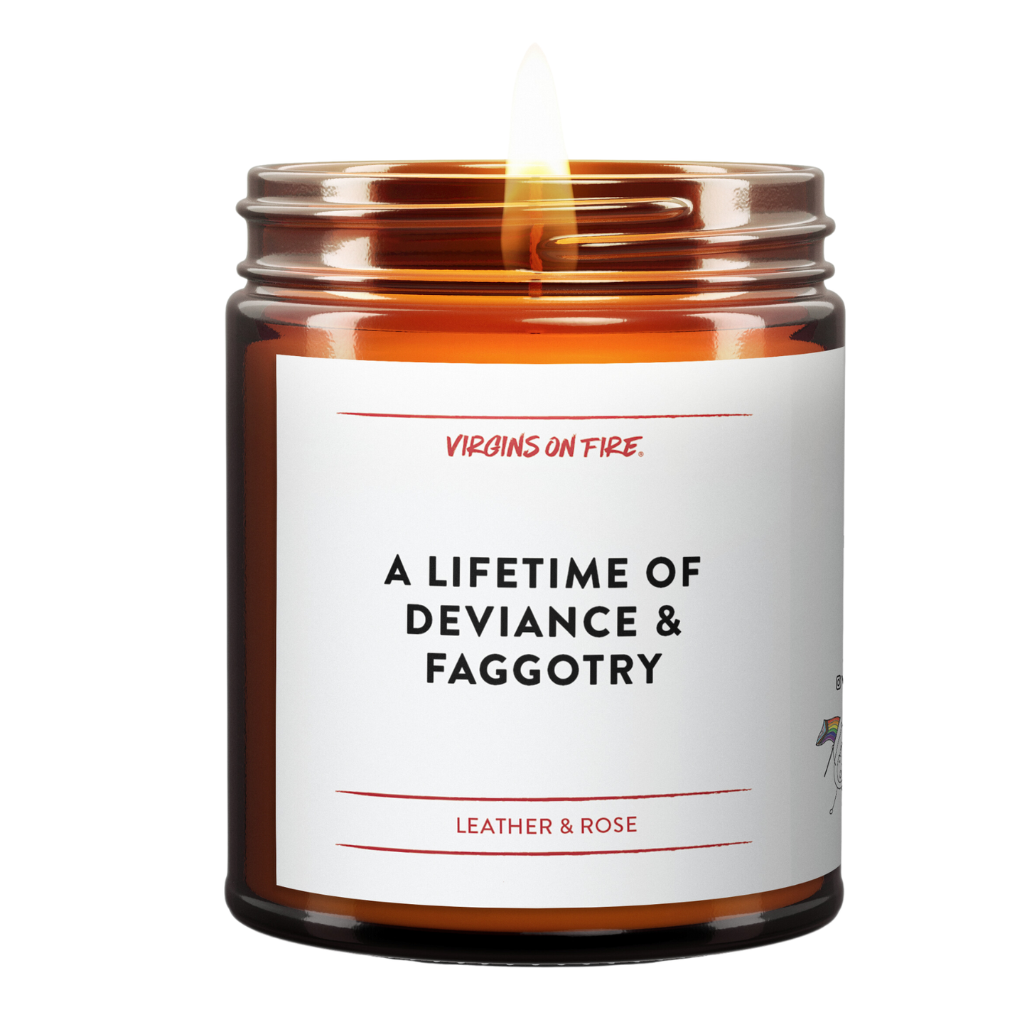A Lifetime Of Deviance & Faggotry Candle