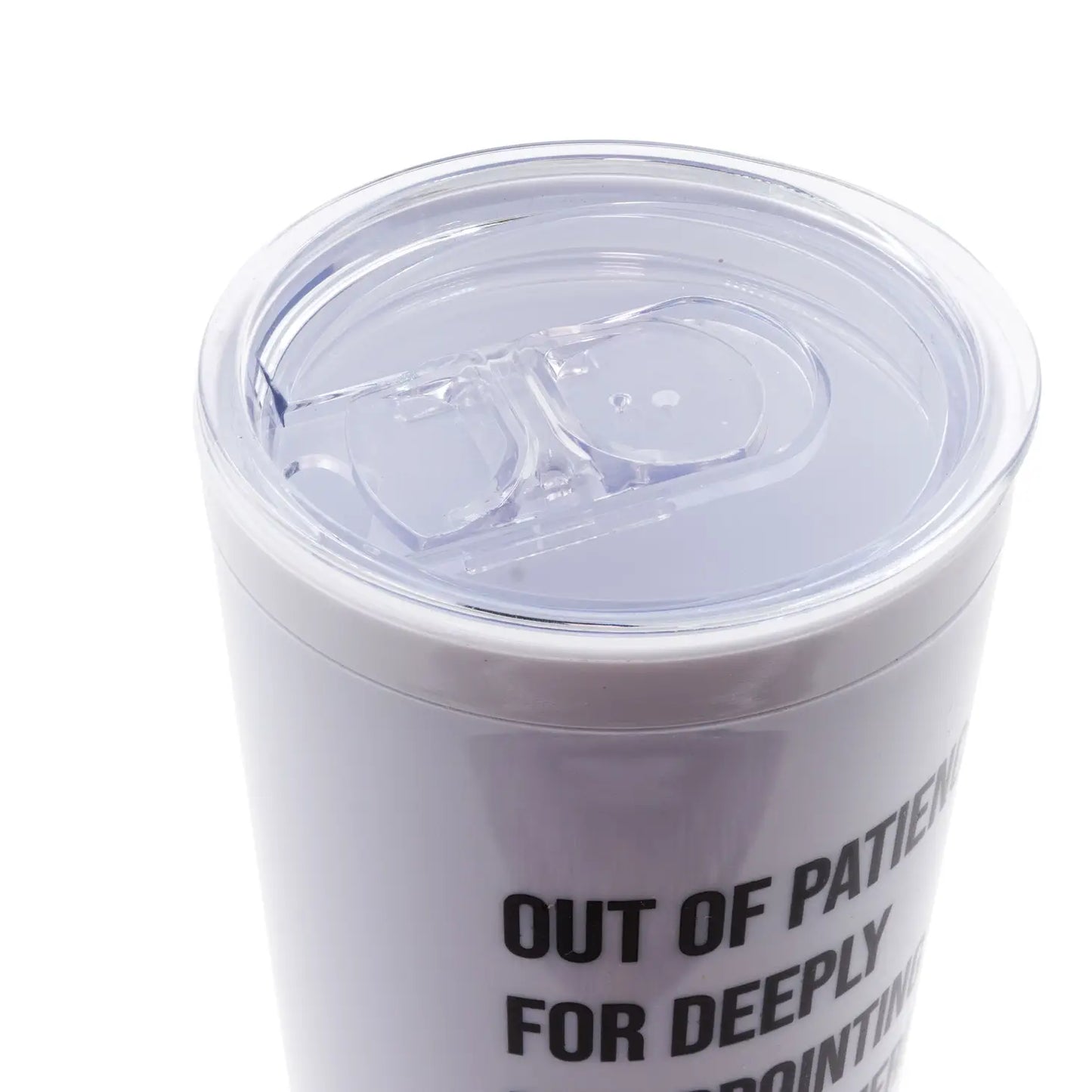 Out of Patience For Deeply Disappointing Men Travel Mug (White)