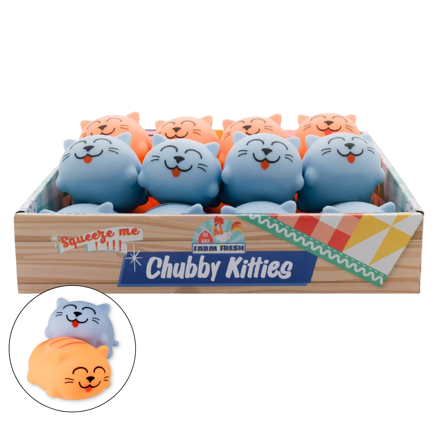 Chubby Kitties Assorted Squishy Toy