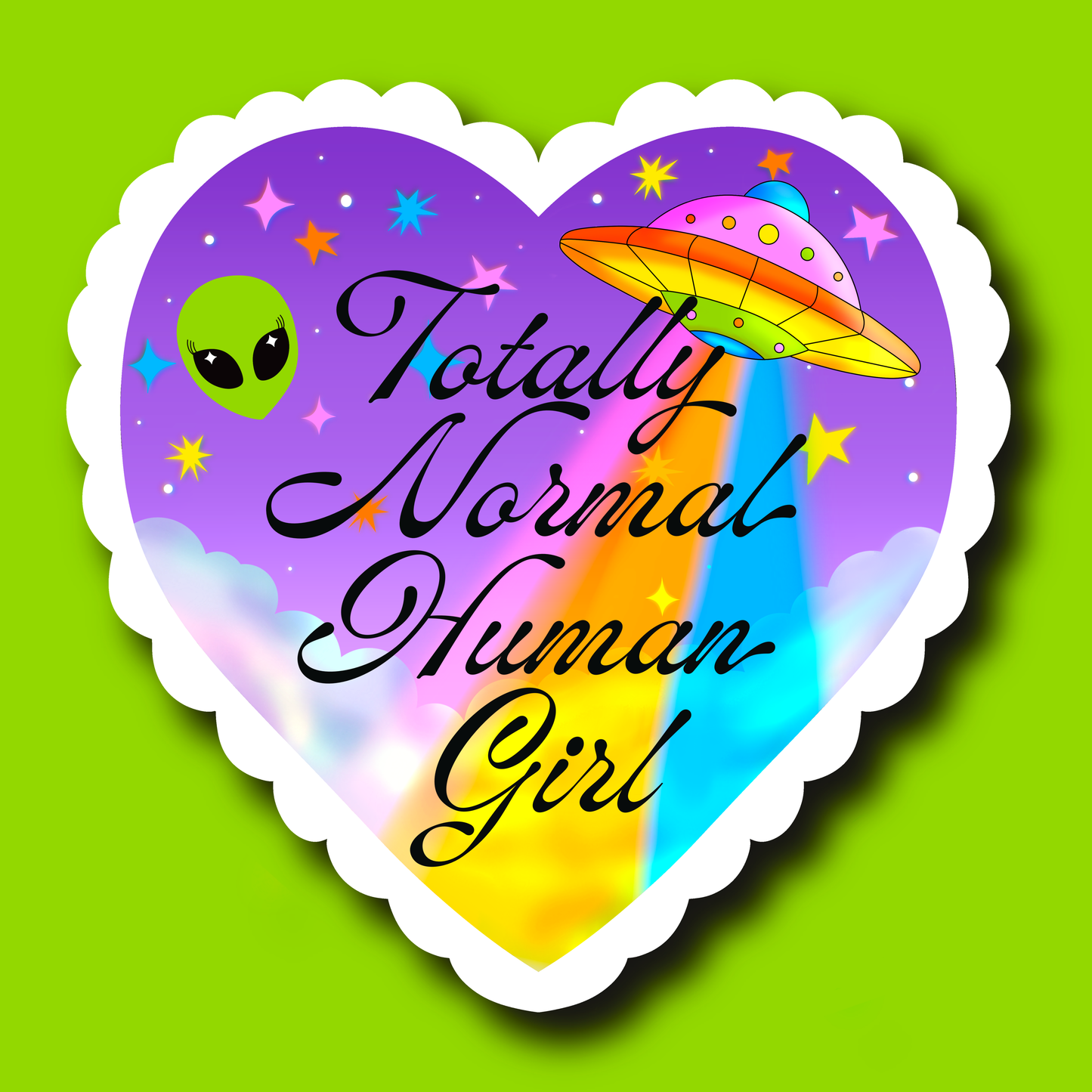 Totally Normal Human Girl Sticker